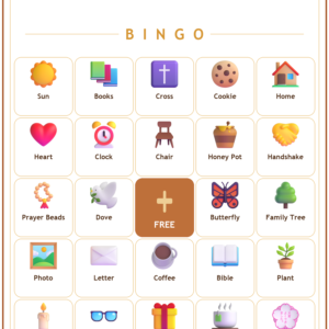 Grandparents in Faith Bingo, 60 Printable Bingo Cards, Christian Grandparents in Game, Sunday School & Church Activity, Instant Download