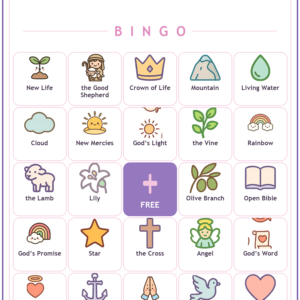 God's Promises Bingo, 60 Printable Christian Cards, Bible Promise Game, Scripture Memory, Sunday School, Ladies Bible Study