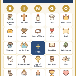 Life of Jesus Bingo, 60 Printable Christian Cards, Bible Story Game, Sunday School Activity, Kids Bible Game, Christmas Easter Lesson