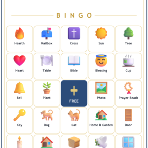 As For Me and My House Bingo, 60 Printable Bingo Cards, Christian Me House Game, Sunday School & Church Activity, Instant Download