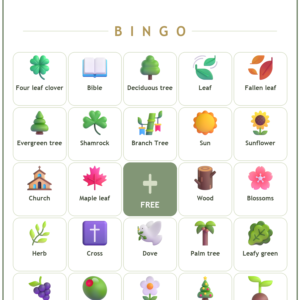 Trees of the Bible Bingo, 60 Printable Bingo Cards, Christian Trees Bible Game, Sunday School & Church Activity, Instant Download
