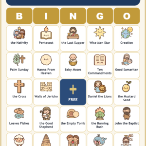 Bible Stories Bingo, 60 Printable Bible Bingo Cards, Sunday School Game, Bible Activity for Kids, Christian Game, VBS & Kids Church Game