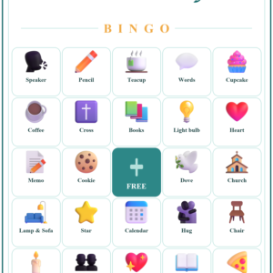 Small Group Bingo, 60 Printable Bingo Cards, Christian Small Group Game, Sunday School & Church Activity, Instant Download
