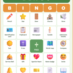 Ushers and Greeters Bingo, 60 Printable Bingo Cards, Christian Ushers Greeters Game, Sunday School & Church Activity, Instant Download