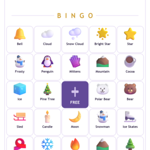 Winter Wonders Bingo, 60 Printable Bingo Cards, Christian Winter Wonders Game, Sunday School & Church Activity, Instant Download