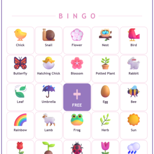Spring and New Life Bingo, 60 Printable Bingo Cards, Christian Spring Life Game, Sunday School & Church Activity, Instant Download