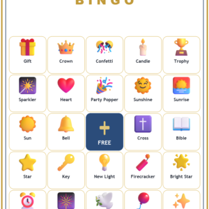 New Year New Creation Bingo, 60 Printable Bingo Cards, Christian Year Creation Game, Sunday School & Church Activity, Instant Download