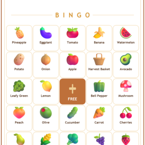 Harvest of the Garden Bingo, 60 Printable Bingo Cards, Christian Harvest Garden Game, Sunday School & Church Activity, Instant Download