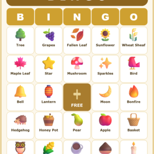 Harvest Festival Bingo, 60 Printable Bingo Cards, Christian Harvest Festival Game, Sunday School & Church Activity, Instant Download