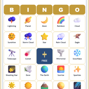 Starry Heavens Bingo, 60 Printable Bingo Cards, Christian Starry Heavens Game, Sunday School & Church Activity, Instant Download
