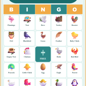 Birds of the Air Bingo, 60 Printable Bingo Cards, Christian Birds Air Game, Sunday School & Church Activity, Instant Download