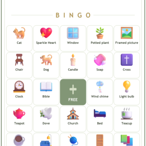 Cozy Christian Home Bingo, 60 Printable Bingo Cards, Christian Cozy Home Game, Sunday School & Church Activity, Instant Download