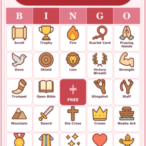 Bible Heroes Bingo, 60 Printable Christian Cards, Heroes of Faith Game, Sunday School Activity, Kids Bible Game, Hebrews 11