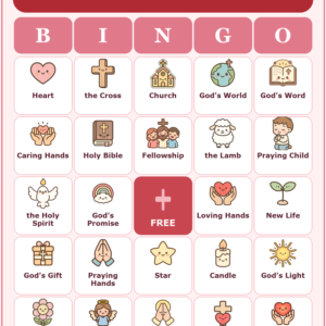 God's Love Bingo, 60 Printable Christian Valentine Cards, Sunday School Valentine Game, Bible Activity for Kids, Church Valentine Kids Game
