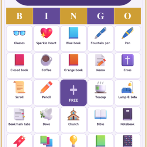 Christian Book Club Bingo, 60 Printable Bingo Cards, Christian Book Club Game, Sunday School & Church Activity, Instant Download
