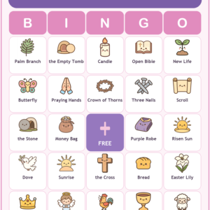 Easter Bingo, 60 Printable Resurrection Cards, Sunday School Easter Game, Bible Activity for Kids, Church Easter Game, Christian Easter Kids