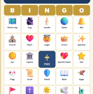 National Day of Prayer Bingo, 60 Printable Bingo Cards, Christian National Day Prayer Game, Sunday School & Church Activity