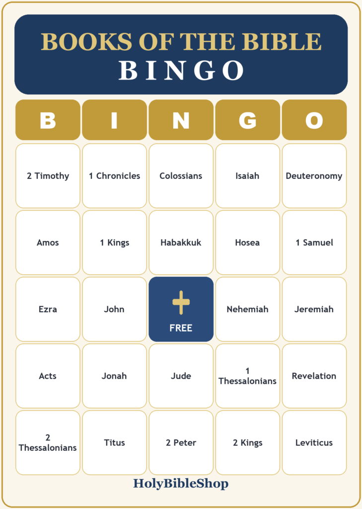 Books of the Bible Bingo, 60 Cards, 66 Books Bible Game, Sunday School, Bible Activity for Kids, Christian Homeschool, VBS Church Game