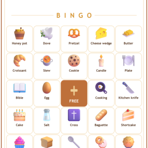 Blessed Kitchen and Baking Bingo, 60 Printable Bingo Cards, Christian Kitchen Baking Game, Sunday School & Church Activity, Instant Download