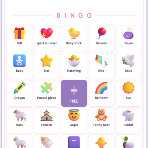 Nursery and Little Lambs Bingo, 60 Printable Bingo Cards, Christian Nursery Lambs Game, Sunday School & Church Activity, Instant Download