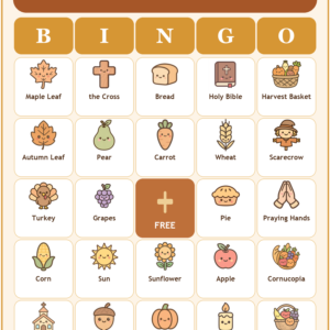 Give Thanks Bingo, 60 Printable Bingo Cards, Thanksgiving Bingo, Thanksgiving Game, Christian Give Thanks Game, Instant Download