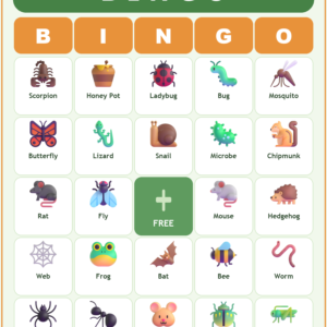 Gods Tiny Creatures Bingo, 60 Printable Bingo Cards, Christian Tiny Creatures Game, Sunday School & Church Activity, Instant Download