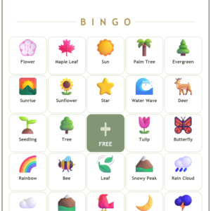 Gods Wonderful Nature Bingo, 60 Printable Bingo Cards, Christian Wonderful Nature Game, Sunday School & Church Activity, Instant Download