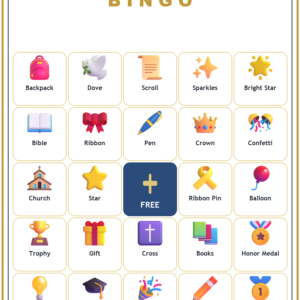 Christian Graduation Bingo, 60 Printable Bingo Cards, Graduation Bingo, Grad Party Game, Christian Graduation Game, Instant Download