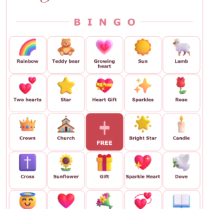 Jesus Loves Me Bingo, 60 Printable Bingo Cards, Christian Jesus Loves Me Game, Sunday School & Church Activity, Instant Download