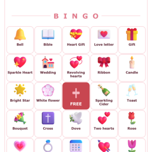 Engagement and Promise Bingo, 60 Printable Bingo Cards, Engagement Bingo, Engagement Party, Christian Engagement Promise Game