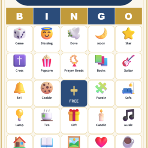 Family Devotion Night Bingo, 60 Printable Bingo Cards, Christian Family Devotion Night Game, Sunday School & Church Activity