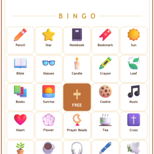 Coffee and Quiet Time Bingo, 60 Printable Bingo Cards, Christian Coffee Quiet Time Game, Sunday School & Church Activity, Instant Download