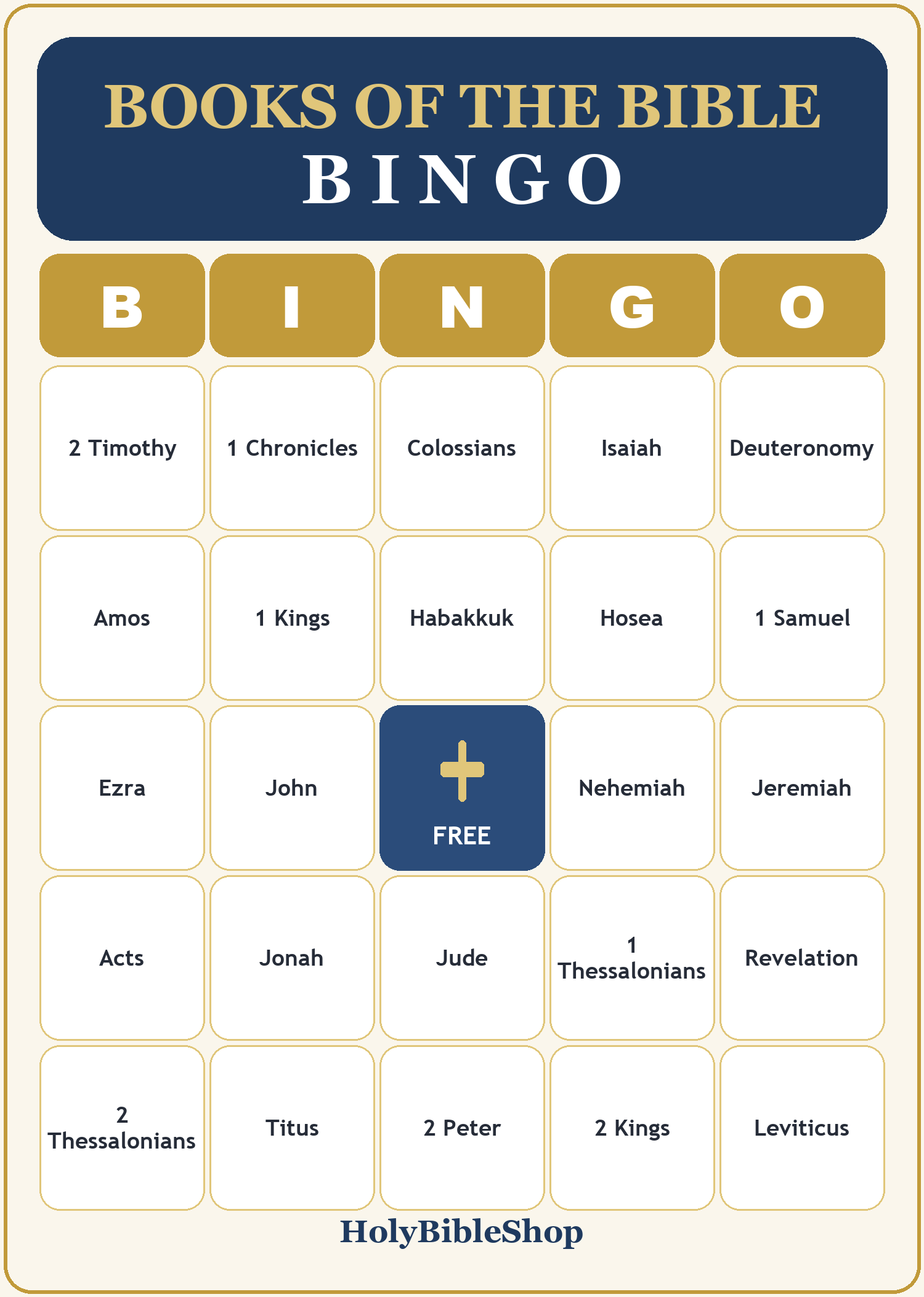 Books of the Bible Bingo, 60 Cards, 66 Books Bible Game, Sunday School, Bible Activity for Kids, Christian Homeschool, VBS Church Game
